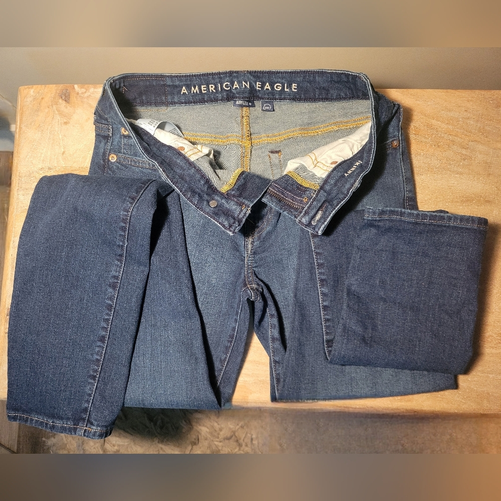 American Eagle Outfitters Women's Dark Blue Skinny Jeans